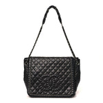 Calfskin Quilted Istanbul Accordion Large Flap Black