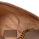 Calfskin Matelasse Super Mini GG Marmont Shoulder Bag Porcelain Rose