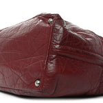 Aged Calfskin Small Shopping In Moscow Tote Burgundy