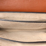 Suede Calfskin Small Faye Shoulder Bag Tobacco