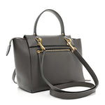 Grained Calfskin Micro Belt Bag Grey