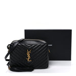 Calfskin Matelasse Monogram Lou Camera Bag Black