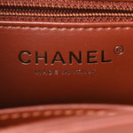 Shiny Aged Calfskin Quilted Nano Kelly Shopper Brown