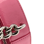 Patent Round As Earth Evening Bag Pink