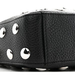 Pebbled Sport Calfskin Studded Small Elena Black