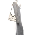 Quilted Large Chanel 19 Flap White