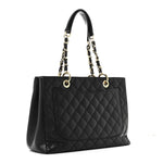Caviar Quilted Grand Shopping Tote GST Black