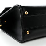 Calfskin Mini VSling Top Handle Bag Black