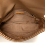 Lambskin Quilted Medium Chanel 19 Flap Dark Beige