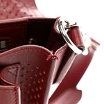 Lambskin Perforated Tiny PS1 Satchel Burgundy