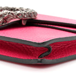 Dollar Calfskin Crystal Super Mini Dionysus Shoulder Bag Box Pink Black Diamond