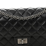 Aged Calfskin Quilted 2.55 Reissue 225 Flap Black