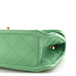 Caviar Quilted Medium Sweet Classic Flap Green