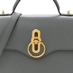 Small Classic Grain Calfskin Mini Seaton Grey