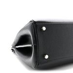 Grainy Calfskin Small Zumi Top Handle Bag Black