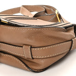 Calfskin Mini Marcie Round Crossbody Bag Nut