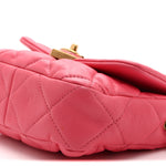 Lambskin Plexiglass Quilted Coco Love Mini Flap Pink
