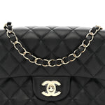 Lambskin Quilted Mini Rectangular Flap Black