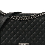 Caviar Quilted New Medium Boy Flap Black
