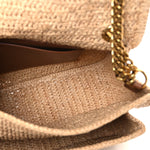 Raffia Calfskin Monogram Medium Niki Chain Satchel