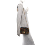 Shearling Vitello Dolce Macro FF 1974 Mini Tobacco Black
