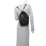 Lambskin Matelasse Monogram Joe Backpack Black