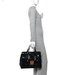 Patent Rockstud Tote Black