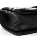 Caviar Quilted Small Boy Flap Black