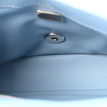 Denim Strass Evening Flap Bag Blue