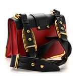 City Calfskin Saffiano Cahier Bag Fuoco Black