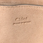 Suede Calfskin Small Faye Shoulder Bag Airy Grey