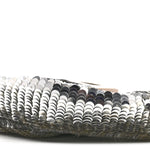 Sequin Paillettes Mini Half Moon Baguette Silver