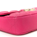 Lambskin Cannage Miss Dior Promenade Pouch Fuchsia