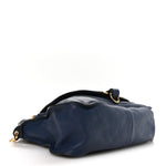 Calfskin Medium Marcie Satchel Royal Navy
