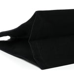 Linen Calfskin Rive Gauche Tote White Black