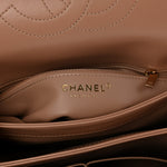 Lambskin Quilted Small Trendy CC Dual Handle Flap Bag Beige