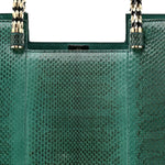 Snakeskin Medium Serpenti Top Handle Tote Emerald