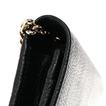 Pebbled Calfskin Soho Wallet On Chain Black