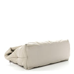 Lambskin Quilted Medium Loulou Puffer Monogram Chain Satchel Crema Soft