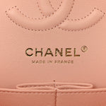 Lambskin Quilted Small Double Flap Light Orange