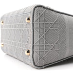 Canvas Embroidered Cannage Medium Lady D-Lite Gray