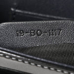 Metallic Patent Micro-Cannage Diorama Wallet on Chain Pouch Onyx Black