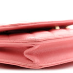 Caviar Quilted Wallet on Chain WOC Pink