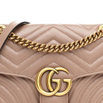 Calfskin Matelasse Small GG Marmont Shoulder Bag Porcelain Rose