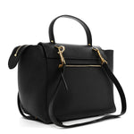 Grained Calfskin Mini Belt Bag Black
