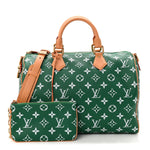 Calfskin Monogram Speedy P9 Bandouliere 40 Green