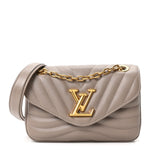 Calfskin LV New Wave Chain Bag Taupe