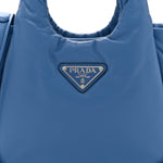 Nappa Soft Padded Small Double Handled Shoulder Bag Celeste