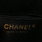 Lambskin Chevron Quilted Mini Boy Flap  Black