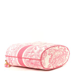 Canvas Embroidered Dioriviera Toile De Jouy Panier Chapeau Tote Peony Pink